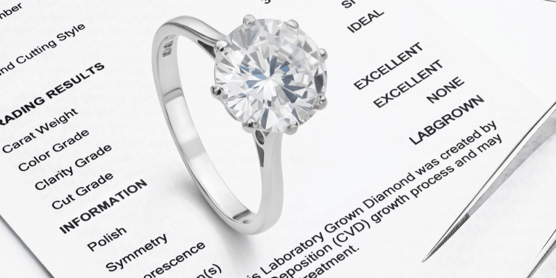 lab grown diamond certificate